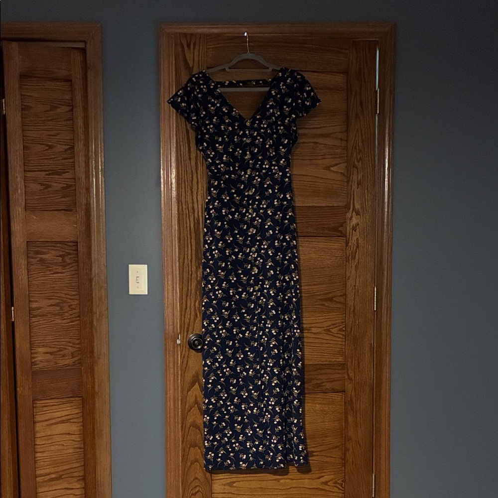 Floral Navy Maxi Dress